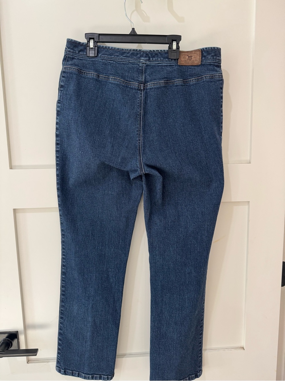 Ralph Lauren Classic High-Rise Straight Leg Women's Jeans in Dark Blue - Picture 2 of 5